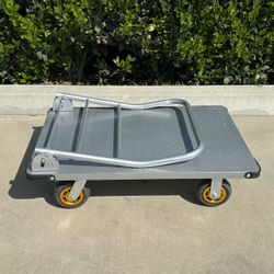 New In Box 1600 Lbs Capacity 36x24 Inch Platform Flatbed Warehouse Foldable Push Cart Dolly Commercial Grade Hand Truck 