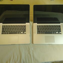 2 MacBook Pros A1286 i7  2010/2011 4gb For Repair All Need Hard  Drives And Os