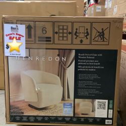 Henredon Murphy Swivel Boucle Chair, Cream