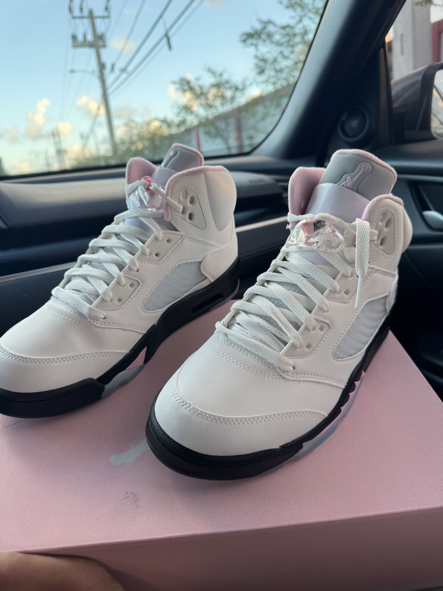 Jordan Retro 5s White And Pink