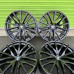 BMW X5 X6 742M Black G05 G06 X5M X6M XDrive Wheels Rims Original Factory OEM