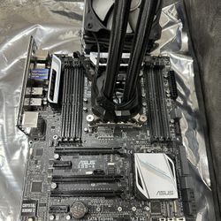 ASUS X99-A Motherboard with CPU i7-5930k and Corsair liquid cooling system