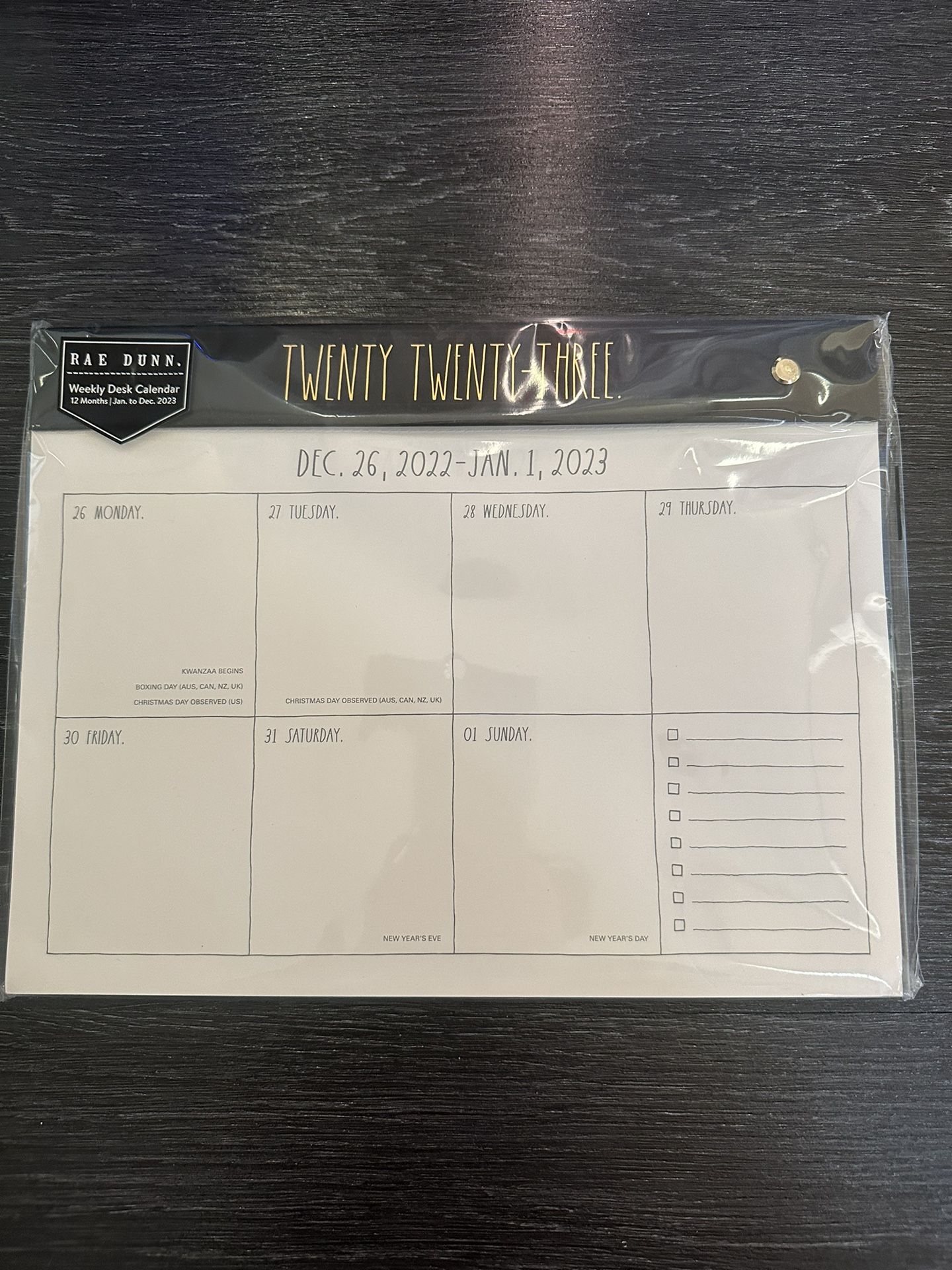 Rae Dunn desk calendar / weekly planner