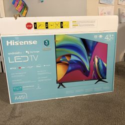 43" Hisense Android LED Smart TV (1080p) - Excellent Condition