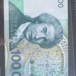 Croatia 100000 Dinara 1993  Almost Uncirculated