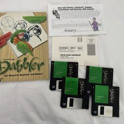 Rare Vintage Dabbler Software + Manual for Macintosh by Fractal Design 