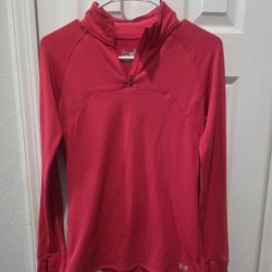 Under Armor Pink Quarter Zip Long Sleeve 