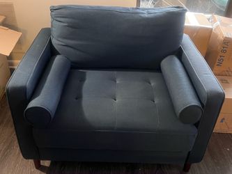 Oversized Navy Blue Arm Chair