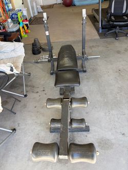 Triad weight bench and weights