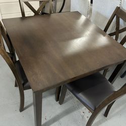 4 Chairs Dining Set , Dining Set , Brown Dining Table , Same Day Delivery 🚚 
