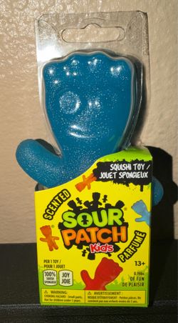 Incredible Play Sour Patch Kids Scented Squish Toy Squishy Blue Scent 5” Smell Toy