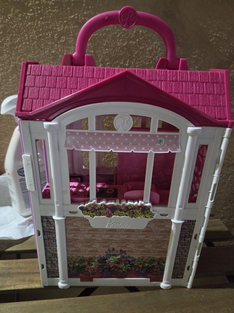 Portable Barbie Doll House- Compact And Space Saving