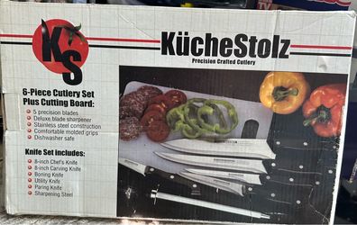 KücheStolz 6-Piece Cutlery Set with Cutting Board