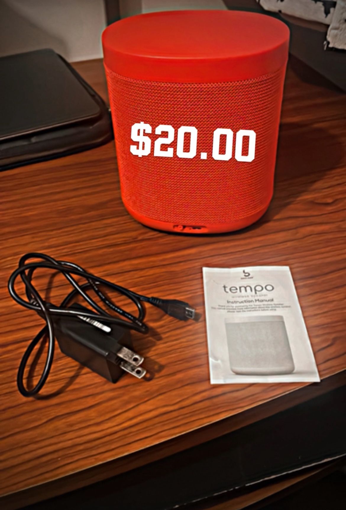 Premium Tempo Bluetooth Speaker- Vibrant Red