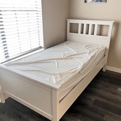 Twin bed frame white