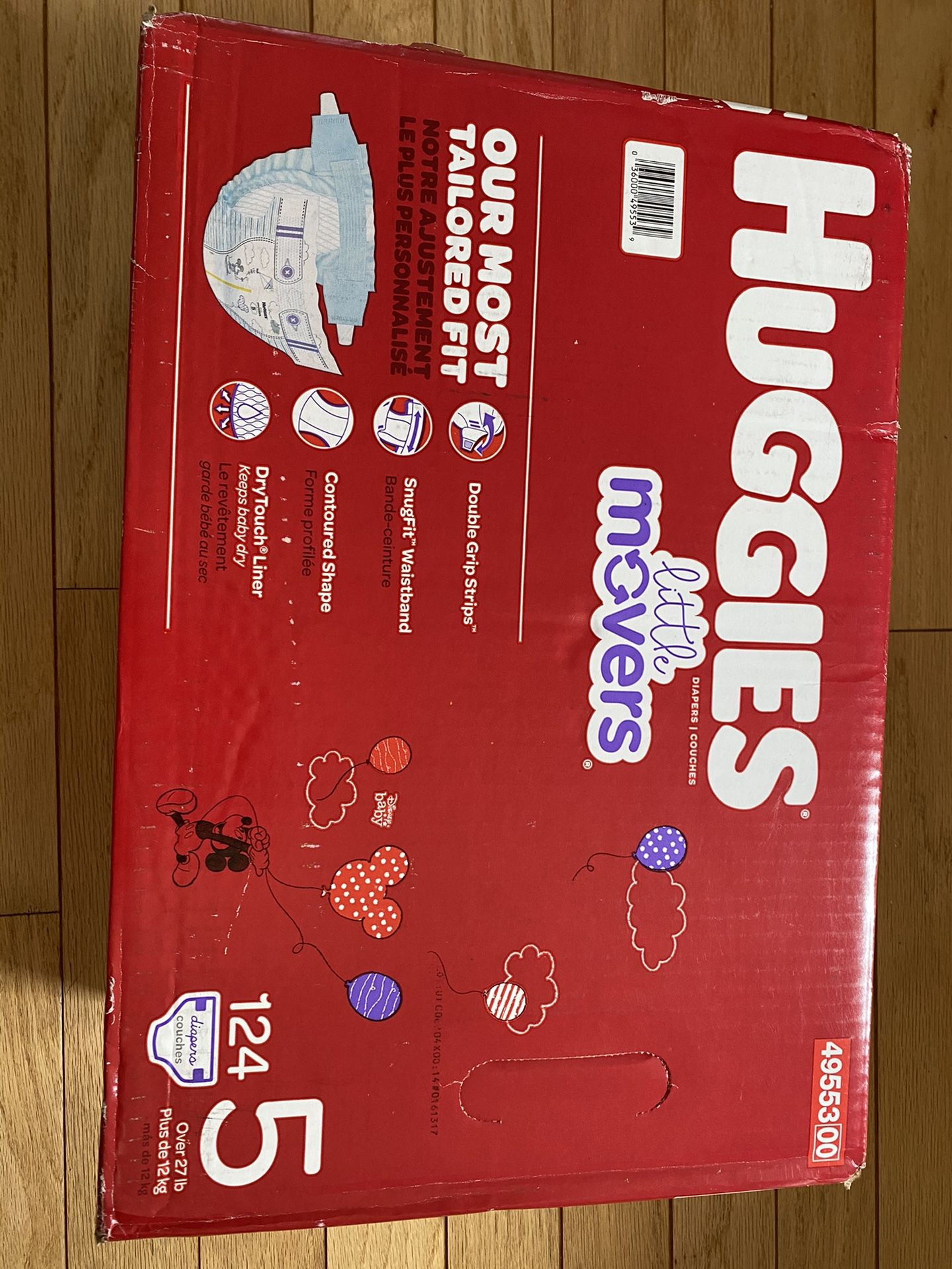 Little movers huggies diapers size 5 124 pack