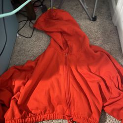 H&M cropped jacket with hoodie