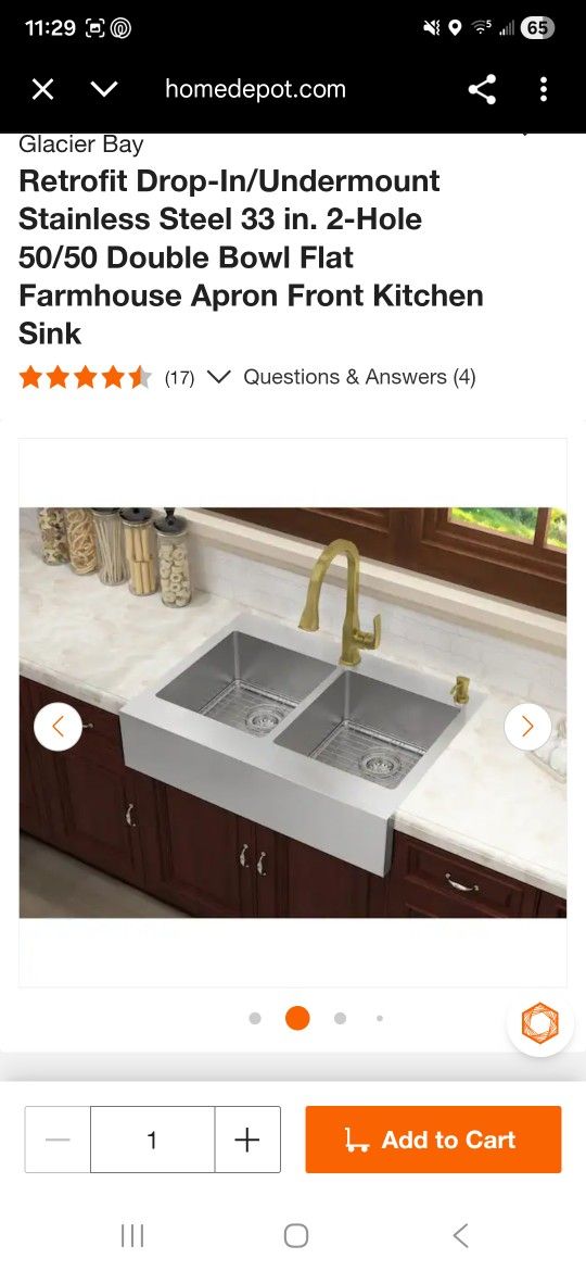 Retrofit Drop-In/Undermount Stainless Steel 33 in. 2-Hole 50/50 Double Bowl Flat Farmhouse Apron Front Kitchen Sink