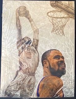 Tyson Chandler #6 NY Knicks by Armando Villarreal 2012 Print on Metal