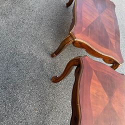 WALNUT COFFEE TABLE & END TABLE