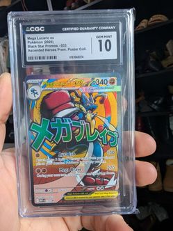 Pokemon Mega Lucario EX Graded Gem Mint 10