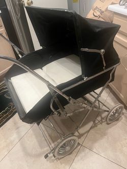 Vintage Black Baby Carriage Pram