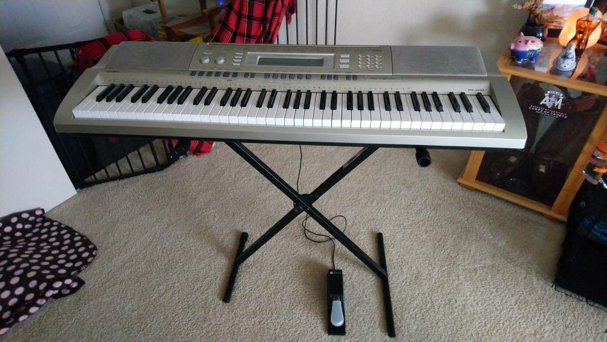 Casio WK-200 76-Key Personal Keyboard Package with Stand and Pedal - $150 (HOUSTON)