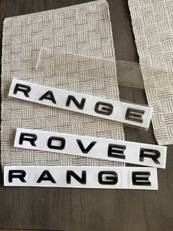 Set Of RANGE ROVER lettering In Black