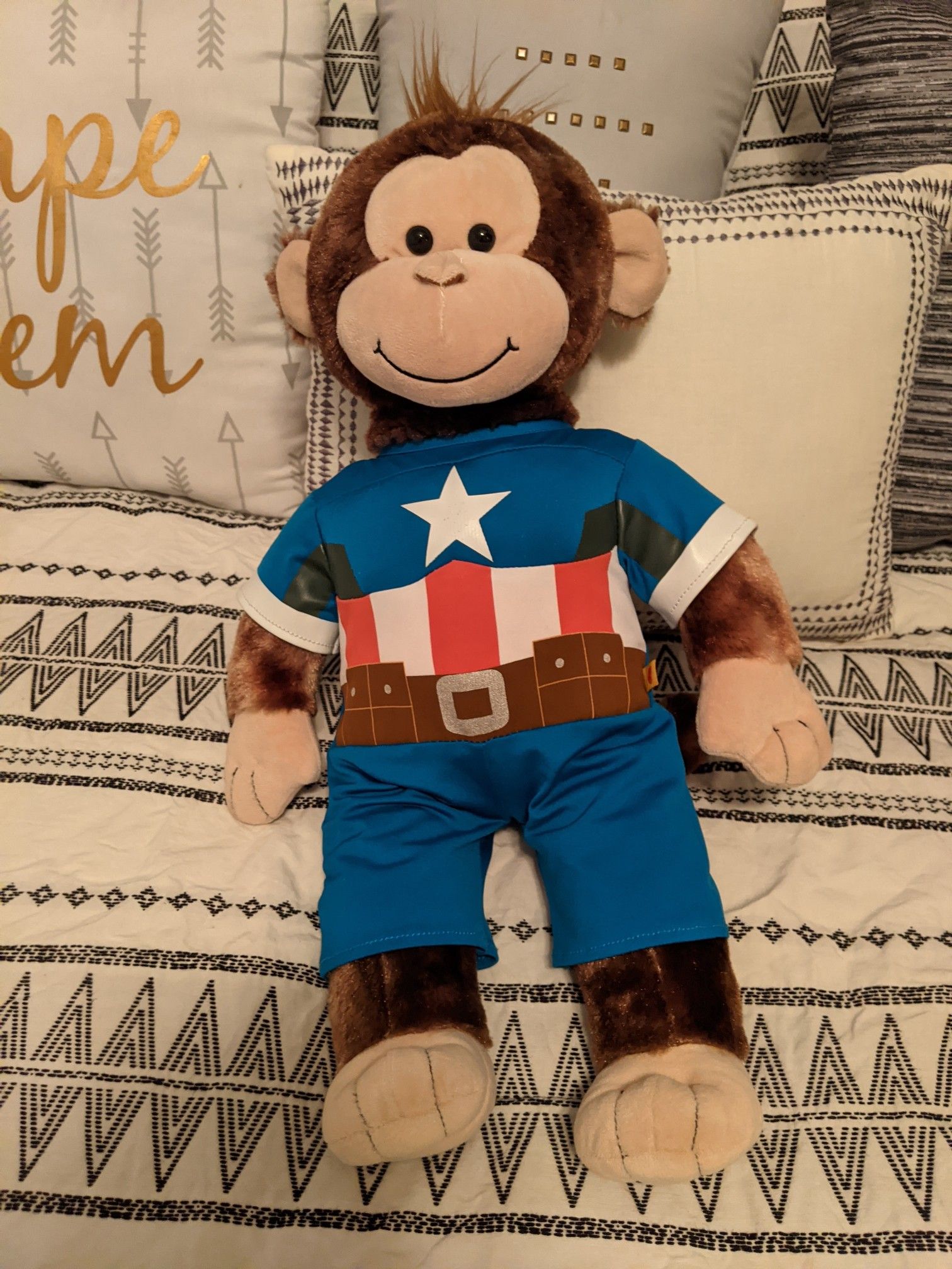 Captain America Monkey from build a bear