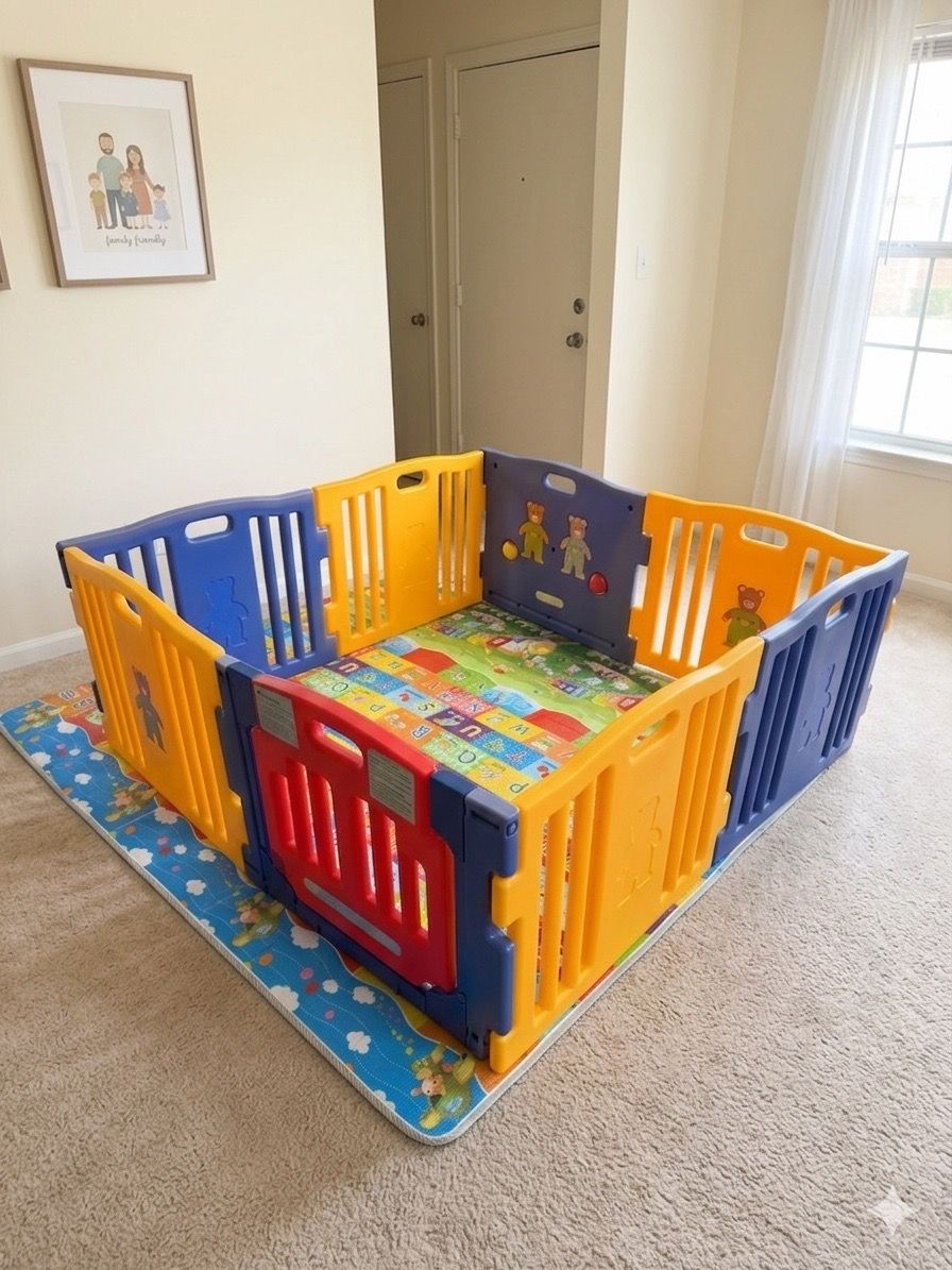 Playpen and play mat