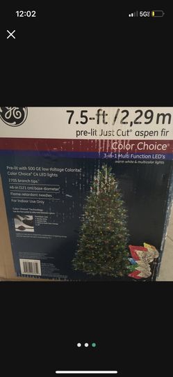 Pre-lit 7.5 foot Aspen Fir Christmas Tree LED 500 lights