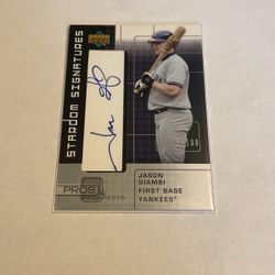 Jason Giambi Short Print Autograph Card 