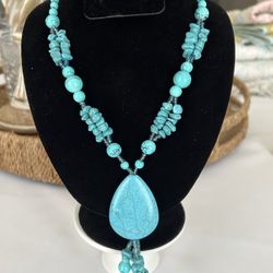 Faux Turquoise Necklaces (2)