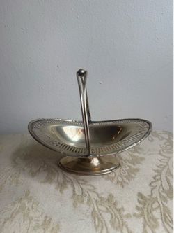 Antique Bailey Banks & Biddle Silver Basket w/ Swing Handle