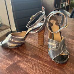 Chloe High Heeled Leather Sandals