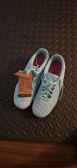 NIKE TIEMPO LEGEND 10 ACADEMY IC INDOOR SOCCER CLEATS DV4341-401 Aqua Blue New