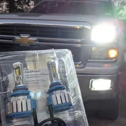 9012/HIR2 LED Bulbs 40000LM 990% Brightness 6000K Cool White Plug and Play Halogen Replacement Conversion Kit 2024 Upgraded, Fog Light, Pack of 2