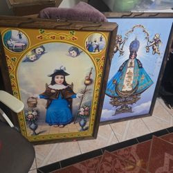 Cuadros Del Santo Niño Y La Virgen 