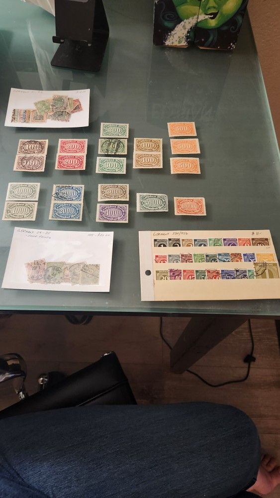 Early 1900s German Stamps Rare High Value