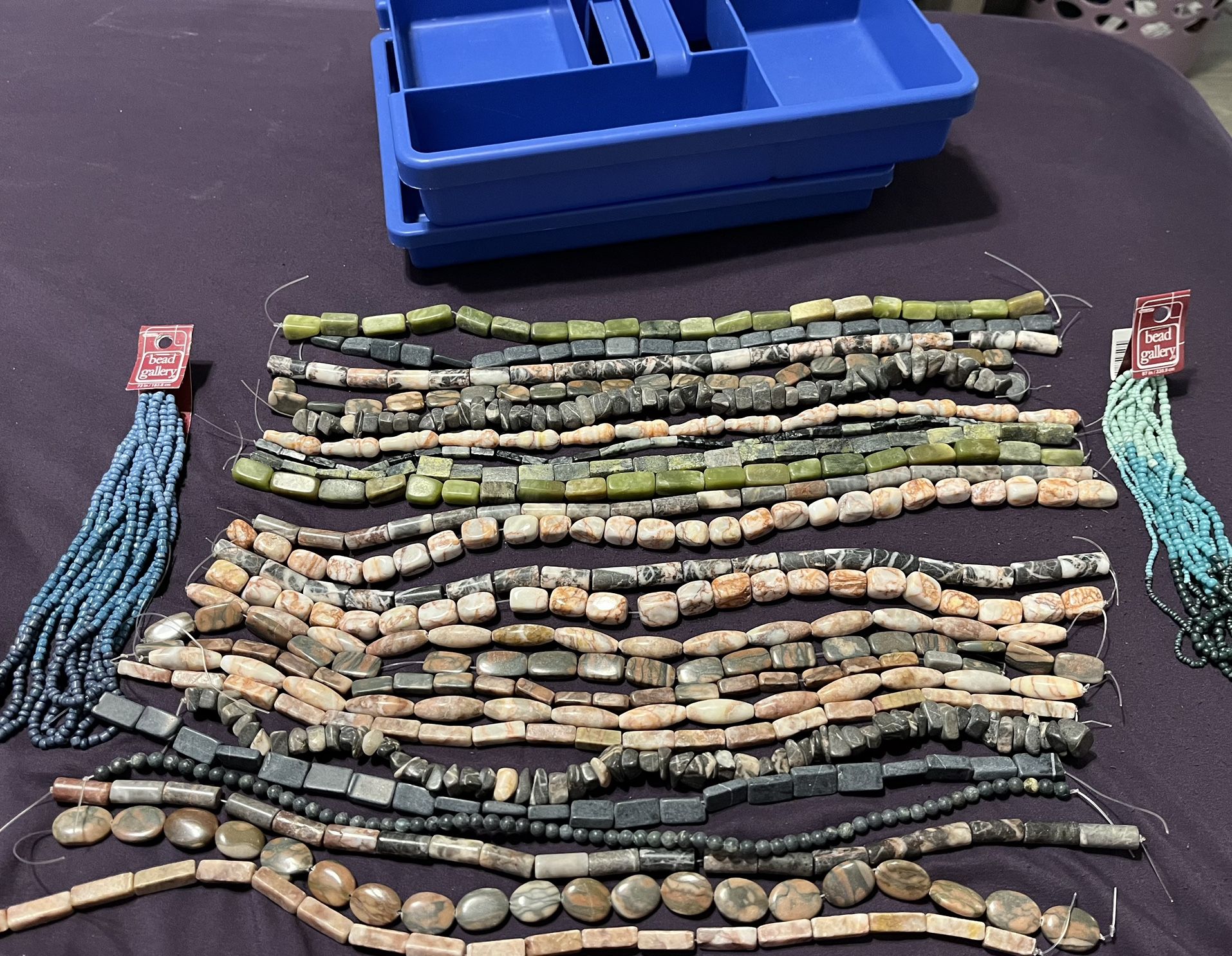 Beads For Necklace Making Or Arts And Craft Also The Container