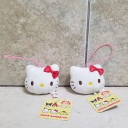 Set of 2 New Hello Kitty Japanese Plushies