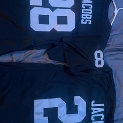 Nfl Las Vegas Raiders 2 Josh Jacobs Jersey( 1 Signed with COA and other is wearable)