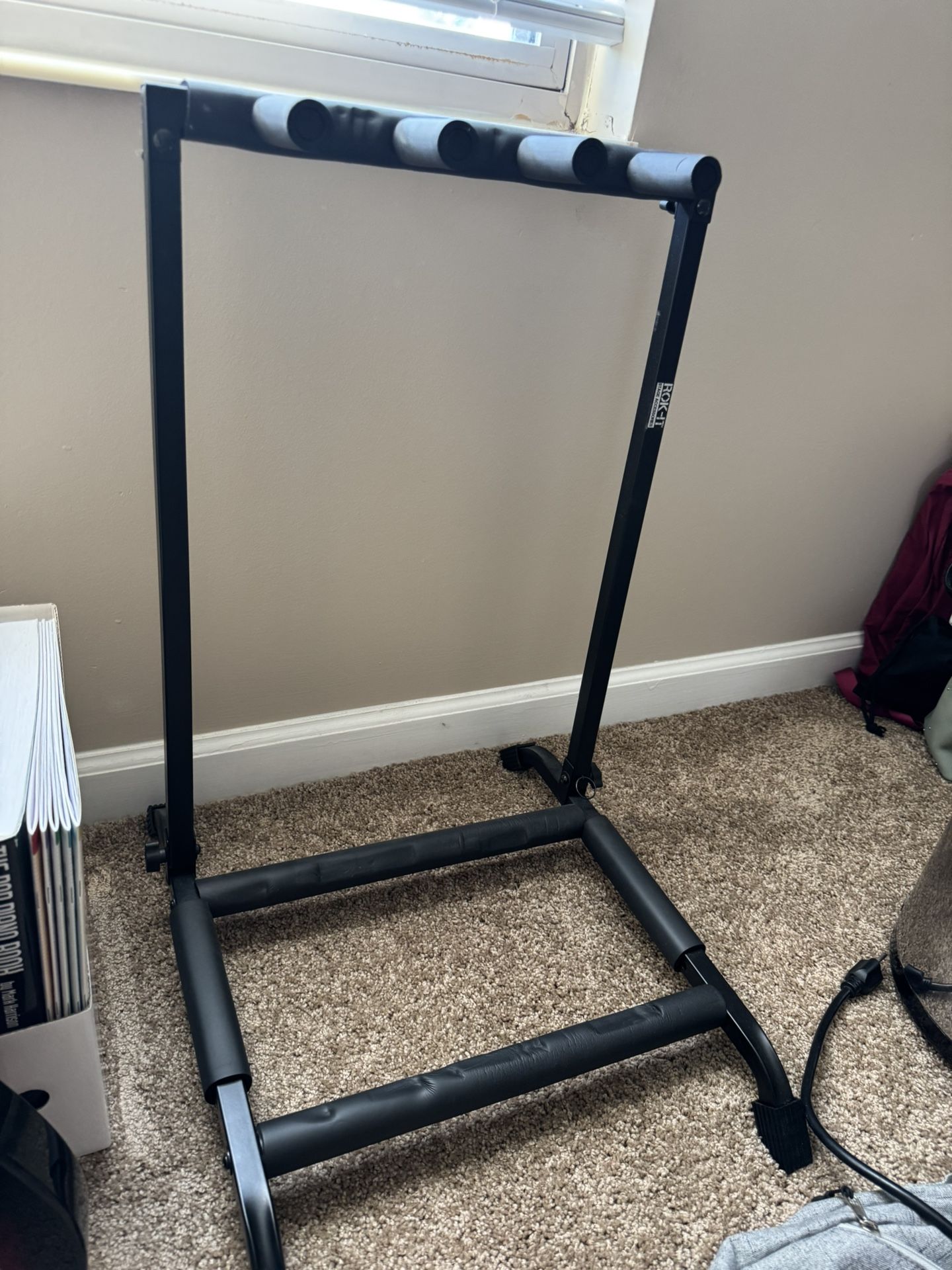 Rok-It Collapsible Folding Guitar Rack Stand for 3 Guitars
