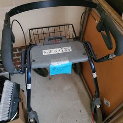 Walker (with Wheels, Hand Brake, Seat & Basket)