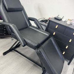 Vegan Leather Tattoo / Spa Recliner Chair 