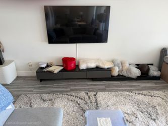 Extendable 118" Modern TV Stand with 3 Spacious Drawers