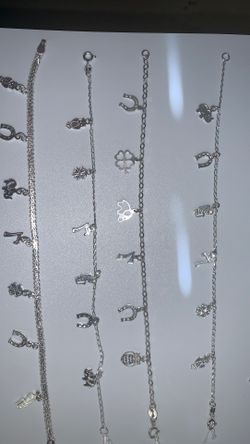 Women Lucky Charms Silver Bracelets .925