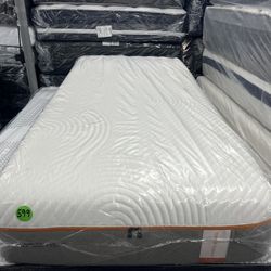 TWIN XL TEMPURPEDIC CONTOUR SUPREME MATTRESS & BOX SPRING BED SET