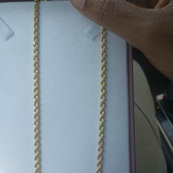 Brand New 14kt Gold Rope chain 23 Inch