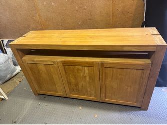 Teak Double Sideboard – 3-Door Buffet Cabinet